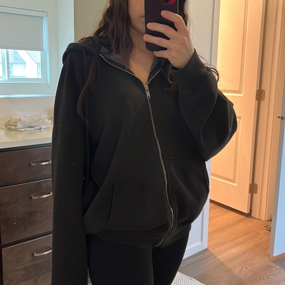 John Galt Black Christy Full Zip Hoodie
